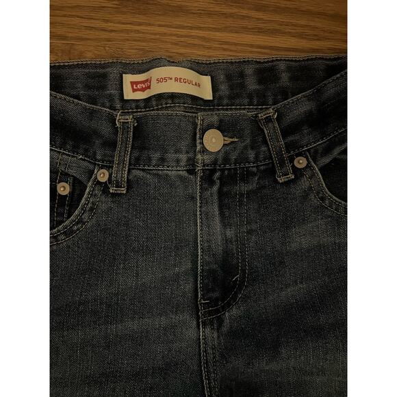 Levi's 505 Jeans Boys 10 Husky 30x26 Medium Wash Regular Fit Straight Leg - Picture 4 of 9